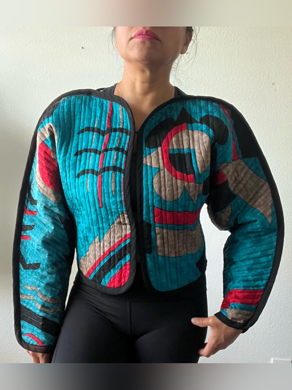 STUNNING VINTAGE Excelle 100% SILK JACKET- see description